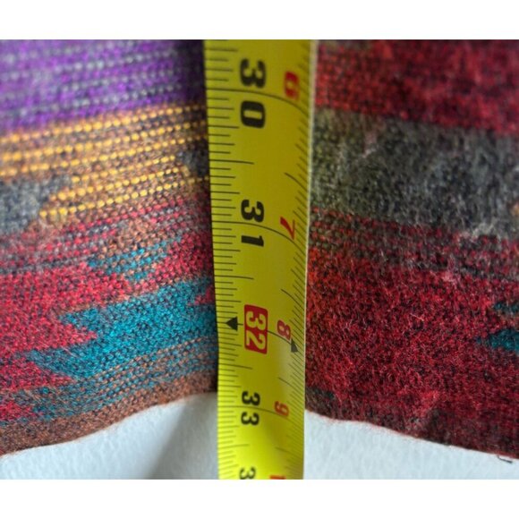 UNITS Womens Vintage 80s Southwestern Aztec Boho Wool Blazer Jacket Size M - Picture 10 of 11